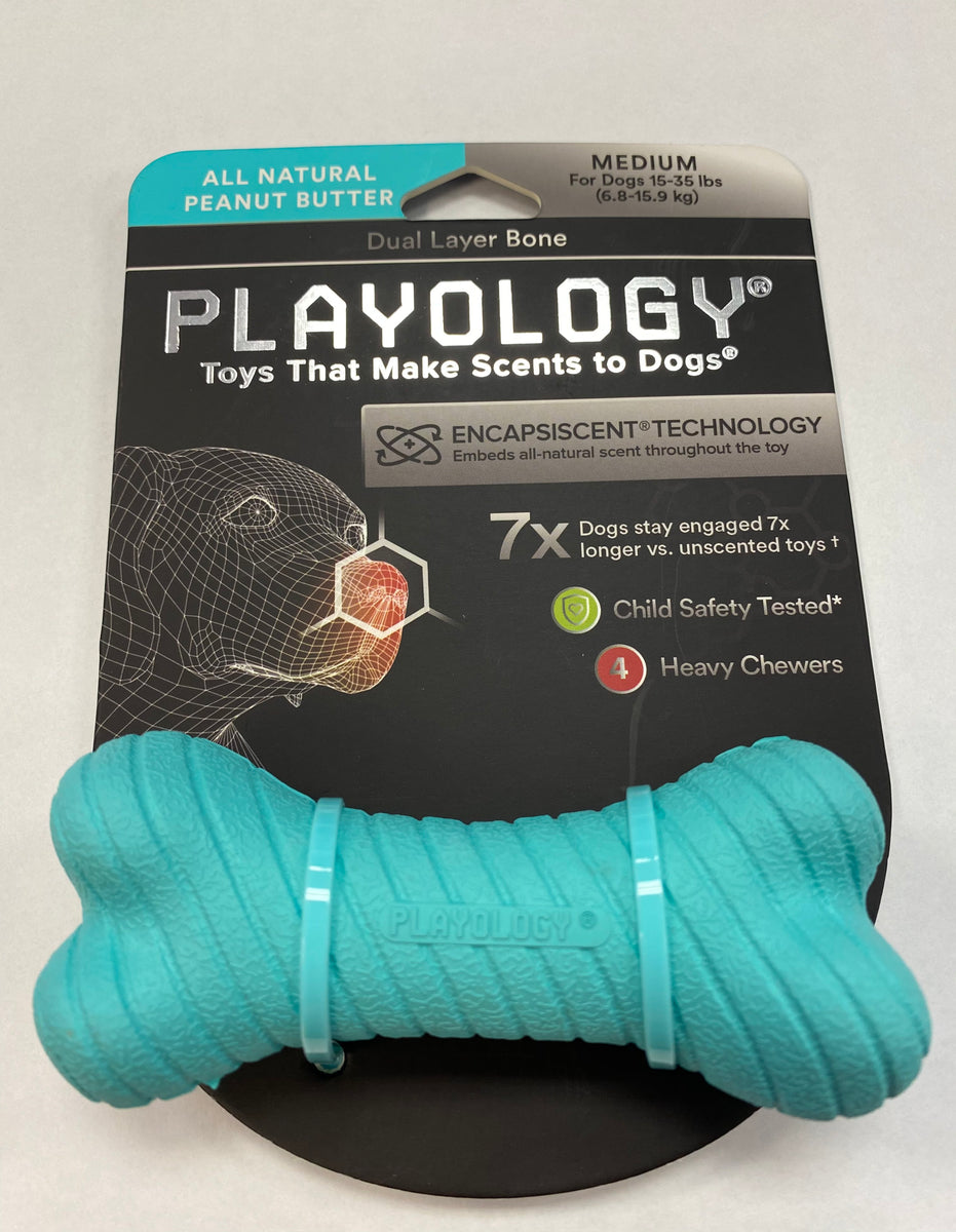 Playology Dual-Layer Bone Peanut Butter – Tails in Trails