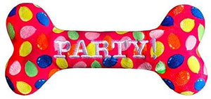 Lulubelle's Power Plush Party Time (Pink) Bone Dog Toy